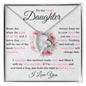 To My Lovely Daughter - My Love & Light - Forever Love Heart Necklace