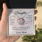 (Almost Sold Out) Gift For Lovely Daughter - Love Mom - Forever Love Heart Necklace