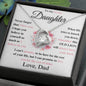 (Almost Sold Out) Gift For Lovely Daughter - Love Dad - Forever Love Heart Necklace