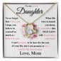 (Almost Sold Out) Gift For Lovely Daughter - Love Mom - Forever Love Heart Necklace