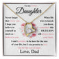 (Almost Sold Out) Gift For Lovely Daughter - Love Dad - Forever Love Heart Necklace