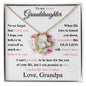 (Almost Sold Out) Gift For Lovely Granddaughter - Love Grandpa - Forever Love Heart Necklace