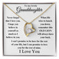 (Almost Sold Out) To My Lovely Granddaughter - I Love You - Forever Love Heart Necklace