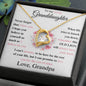 (Almost Sold Out) Gift For Lovely Granddaughter - Love Grandpa - Forever Love Heart Necklace