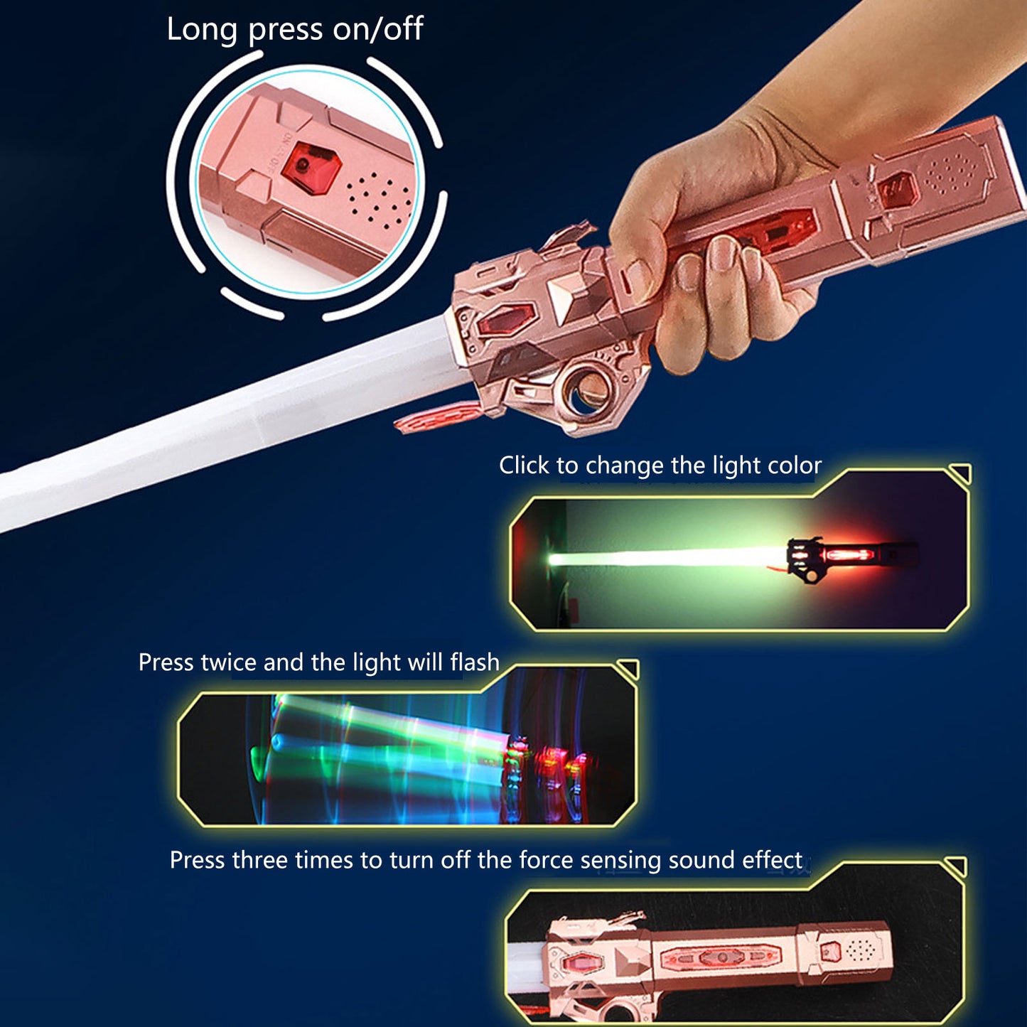 7 Color Retractable Laser Sword for Kids
