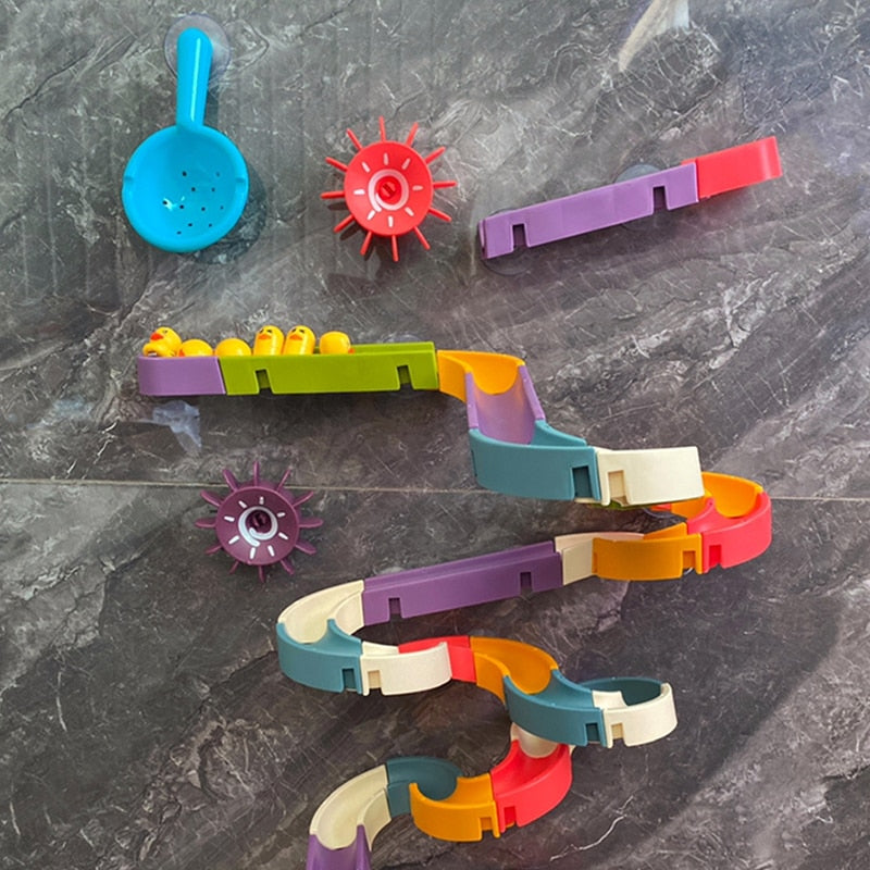 DUCKS-AT-PLAY SLIP AND SLIDE BATHTUB TOY