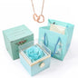 Eternally Preserved Rotating Rose Box - Engraved Heart Necklace!