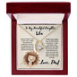 Personalized - To My Beautiful Daughter - Forever Love Necklace - 18k yellow gold finish