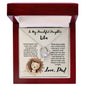 Personalized - To My Beautiful Daughter - Forever Love Necklace - 14K White Gold Finish