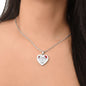 To My Daughter - Cherish You - Valentine's Rose Heart Necklace