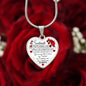 To My Soulmate - Cherish You - Valentine's Rose Heart Necklace