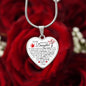 To My Daughter From Dad - See Through My Eyes - Valentine's Luxury Heart Necklace