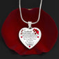 To My Soulmate - Cherish You - Valentine's Rose Heart Necklace
