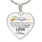 To My Daughter From Mom - I Promise To Love You - Valentine's Luxury Heart Necklace