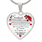 To My Soulmate - Cherish You - Valentine's Rose Heart Necklace