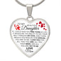 To My Daughter From Mom - See All You Are Yet To Be In My Eyes - Valentine's Luxury Heart Necklace