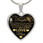To My Daughter From Mom - I Promise To Love You - Valentine's Luxury Heart Necklace
