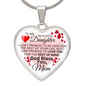 To My Daughter - Promise To Love You - Valentine's Luxury Heart Necklace