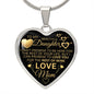 To My Daughter From Mom - I Promise To Love You - Valentine's Luxury Heart Necklace