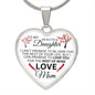To My Daughter From Mom - Promise To Love You - Valentine's Luxury Heart Necklace