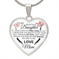 To My Daughter From Mom - See Through My Eyes - Valentine's Luxury Heart Necklace