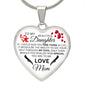 To My Daughter From Mom - See Through My Eyes - Valentine's Luxury Heart Necklace