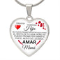 Para Mi Hermosa Hija - Prometer Amarte - Valentine's Luxury Heart Necklace