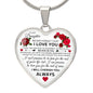 To My Daughter - Rose Heart Valentine's Necklace
