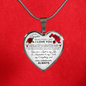 To My Daughter - Cherish You - Valentine's Rose Heart Necklace