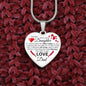 To My Daughter From Dad - See Through My Eyes - Valentine's Luxury Heart Necklace