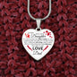 To My Daughter From Dad - See Through My Eyes - Valentine's Luxury Heart Necklace