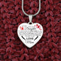 To My Daughter From Mom - See Through My Eyes - Valentine's Luxury Heart Necklace