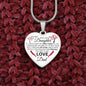 To My Daughter From Dad - See Through My Eyes - Valentine's Luxury Heart Necklace