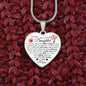 To My Daughter From Mom - See Through My Eyes - Valentine's Luxury Heart Necklace