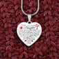 To My Daughter From Dad - See Through My Eyes - Valentine's Luxury Heart Necklace