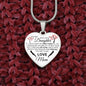 To My Daughter From Mom - See Through My Eyes - Valentine's Luxury Heart Necklace