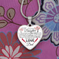 To My Daughter From Dad - See Through My Eyes - Valentine's Luxury Heart Necklace