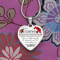 To My Daughter - Cherish You - Valentine's Rose Heart Necklace