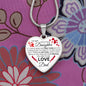To My Daughter From Dad - See Through My Eyes - Valentine's Luxury Heart Necklace
