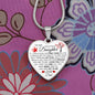 To My Daughter From Dad - See Through My Eyes - Valentine's Luxury Heart Necklace