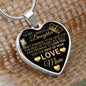 To My Daughter From Mom - I Promise To Love You - Valentine's Luxury Heart Necklace