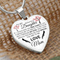 To My Daughter From Mom - See Through My Eyes - Valentine's Luxury Heart Necklace