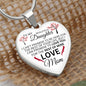 To My Daughter From Mom - Promise To Love You - Valentine's Luxury Heart Necklace