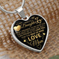 To My Daughter From Mom - I Promise To Love You - Valentine's Luxury Heart Necklace