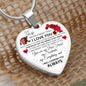 To My Wife - Cherish You - Valentine's Rose Heart Necklace