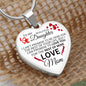 To My Daughter From Mom - Promise To Love You - Valentine's Luxury Heart Necklace