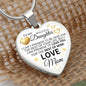 To My Daughter From Mom - I Promise To Love You - Valentine's Luxury Heart Necklace