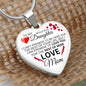 To My Daughter From Mom - Promise To Love You - Valentine's Luxury Heart Necklace