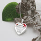 To My Daughter - Cherish You - Valentine's Rose Heart Necklace