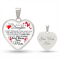 To My Daughter - Promise To Love You - Valentine's Luxury Heart Necklace